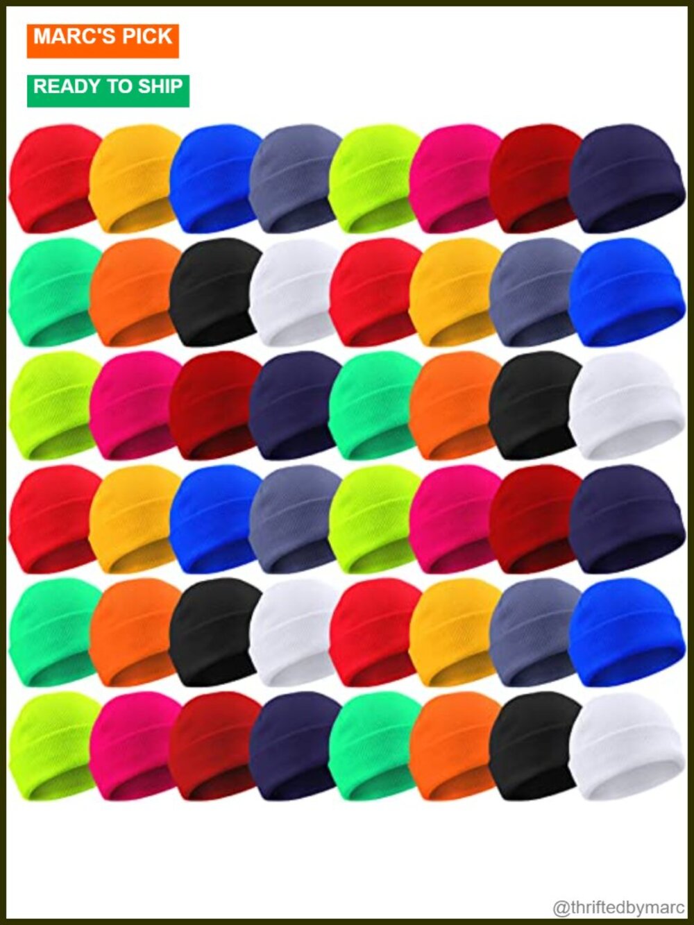 48 Pack Knit Beanies Cuffed Winter Hats Warm Ski Caps